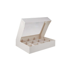 Mini cake and pastry Box With 12 Division and Window - Hotpack Global 