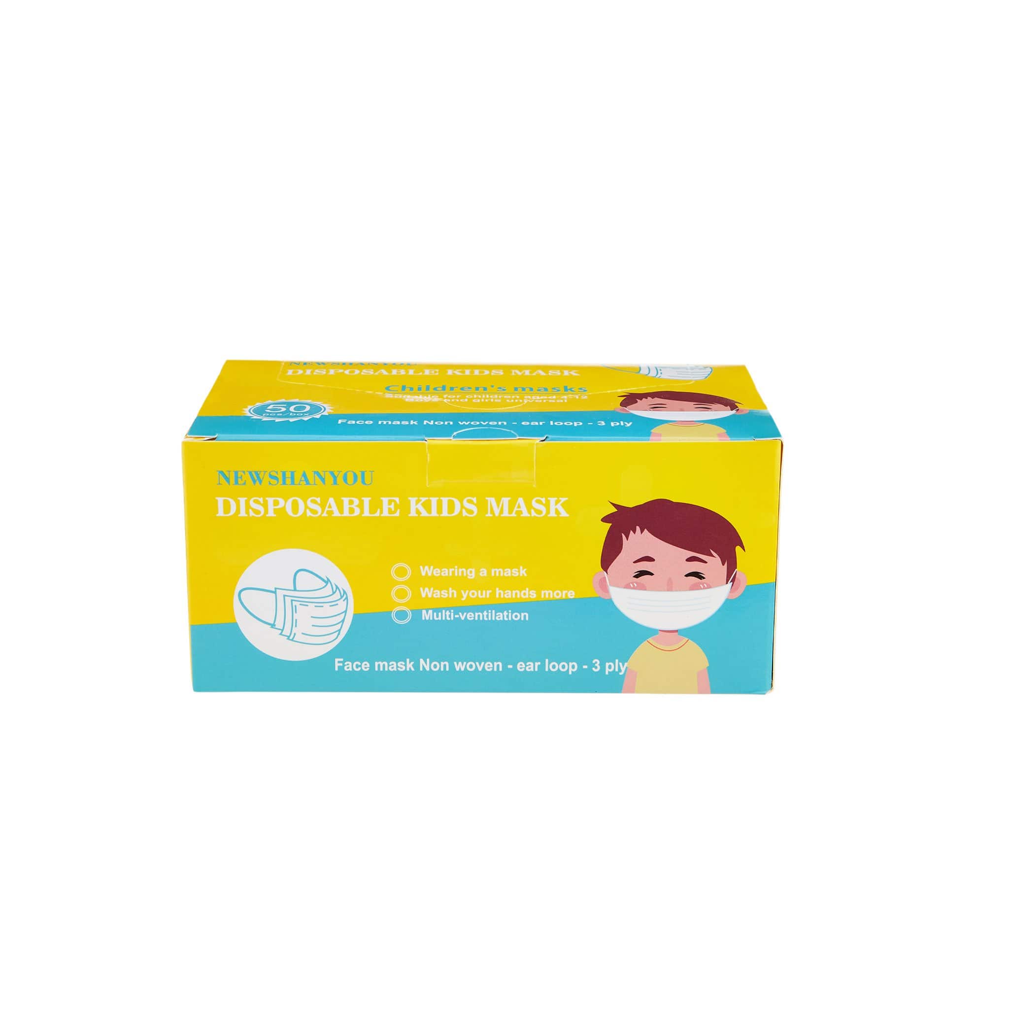 Kids Face Mask 3 Ply Non Woven with Ear Loop (5 Designs in one Box) 50 Pieces - Hotpack Global
