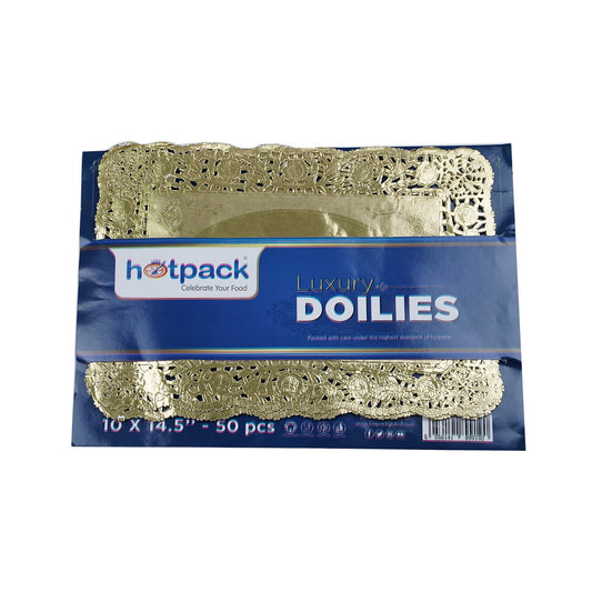 Hotpack | Luxury Rectangle Doilies Paper 10" x 14.5" | 50 Pieces - Hotpack Global