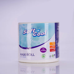 Soft n Cool Maxi Roll Dispenser 1pc + 6 Rolls of 2 Ply Maxi Roll - Hotpack Global