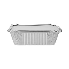 Aluminum Containers with Lid 8342 ( 420 CC ) 147 Mm Length x 122 Mm Width x 40 Mm Height | 10 Pieces - Hotpack Global