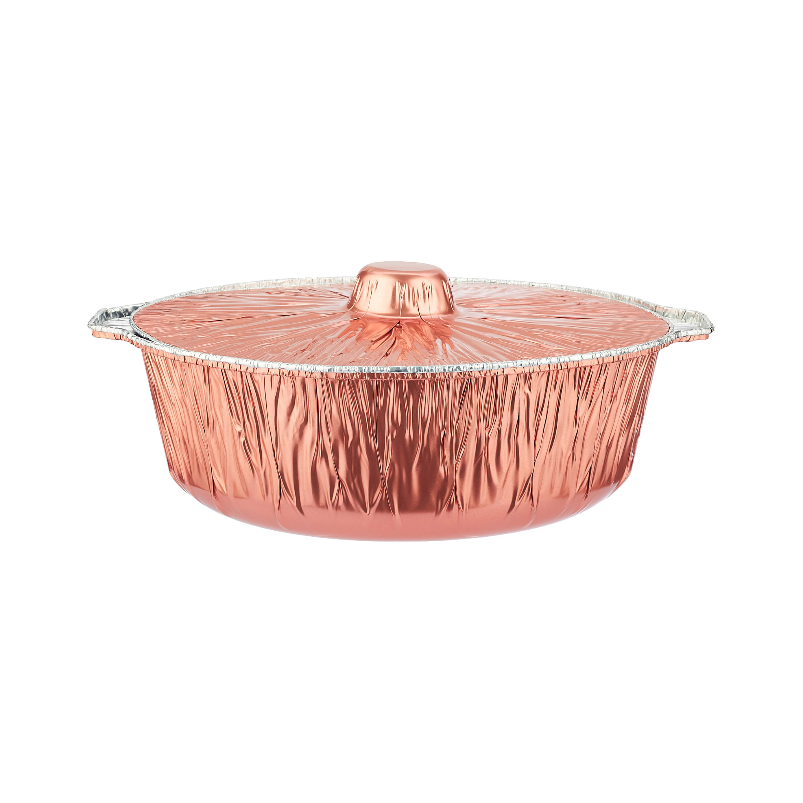 Round Aluminum Pot Container With Lid - hotpackwebstore.com - Aluminium Pots