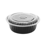 Hotpack | Black Base Round Container 32 oz with Lids | 150 Pieces - Hotpack Global