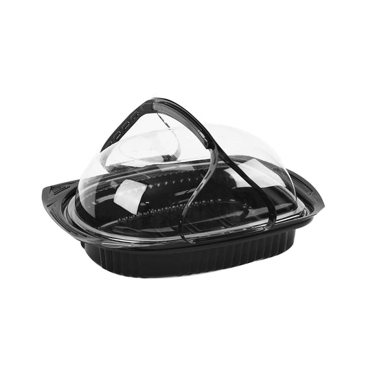 Hotpack | Black Base PP Chicken Container with Lids | 80 Pieces - Hotpack Global