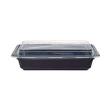 24 Oz Black Base Rectangular Container with Lid - Hotpack Global