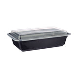 38 Oz Black Base Rectangular palstic Container with Lid - Hotpack Global