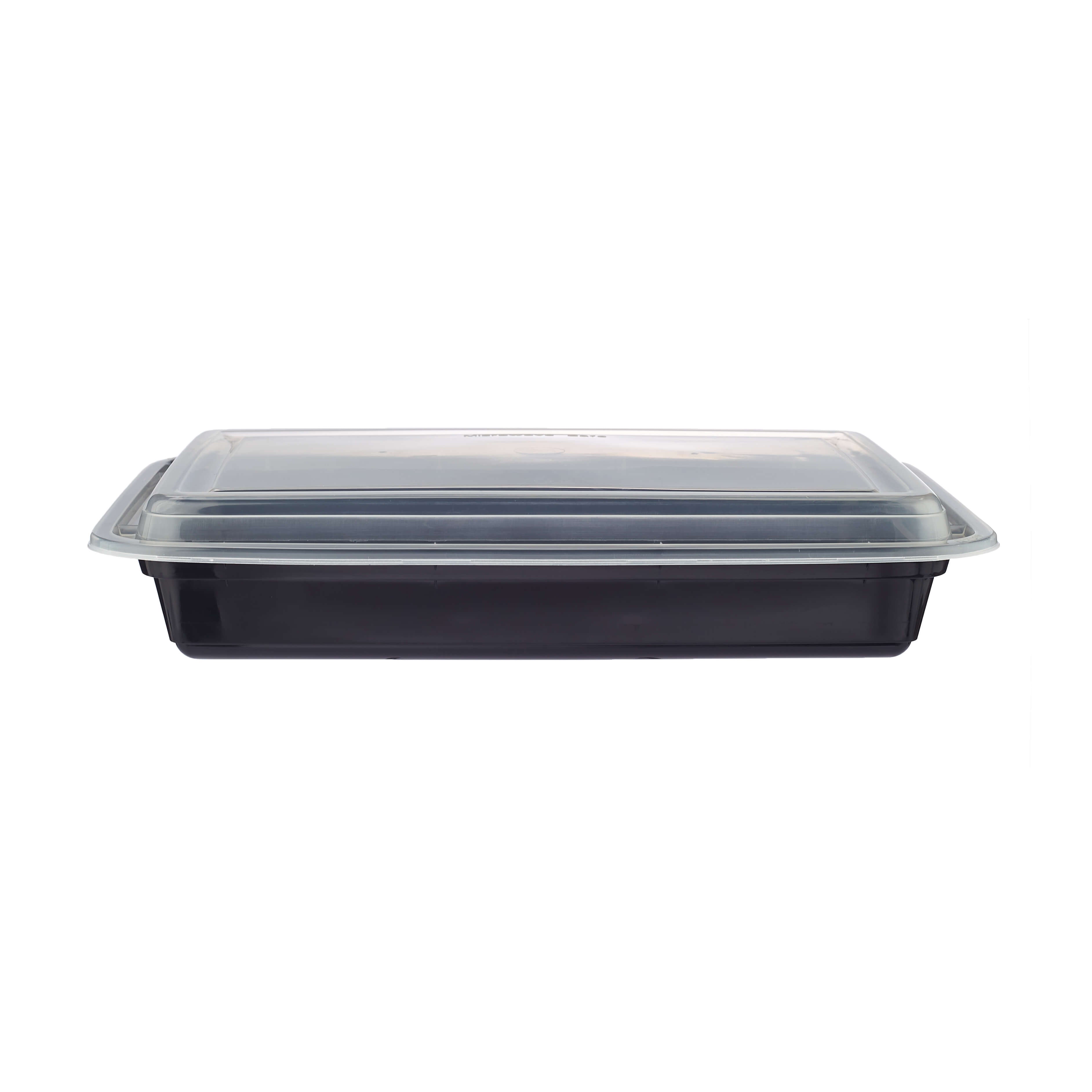 58 Oz Black Base Rectangular Container with Lid - Hotpack Global