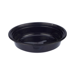 24 Oz Black Base Round Microwavable Container with  Lid - Hotpack Global