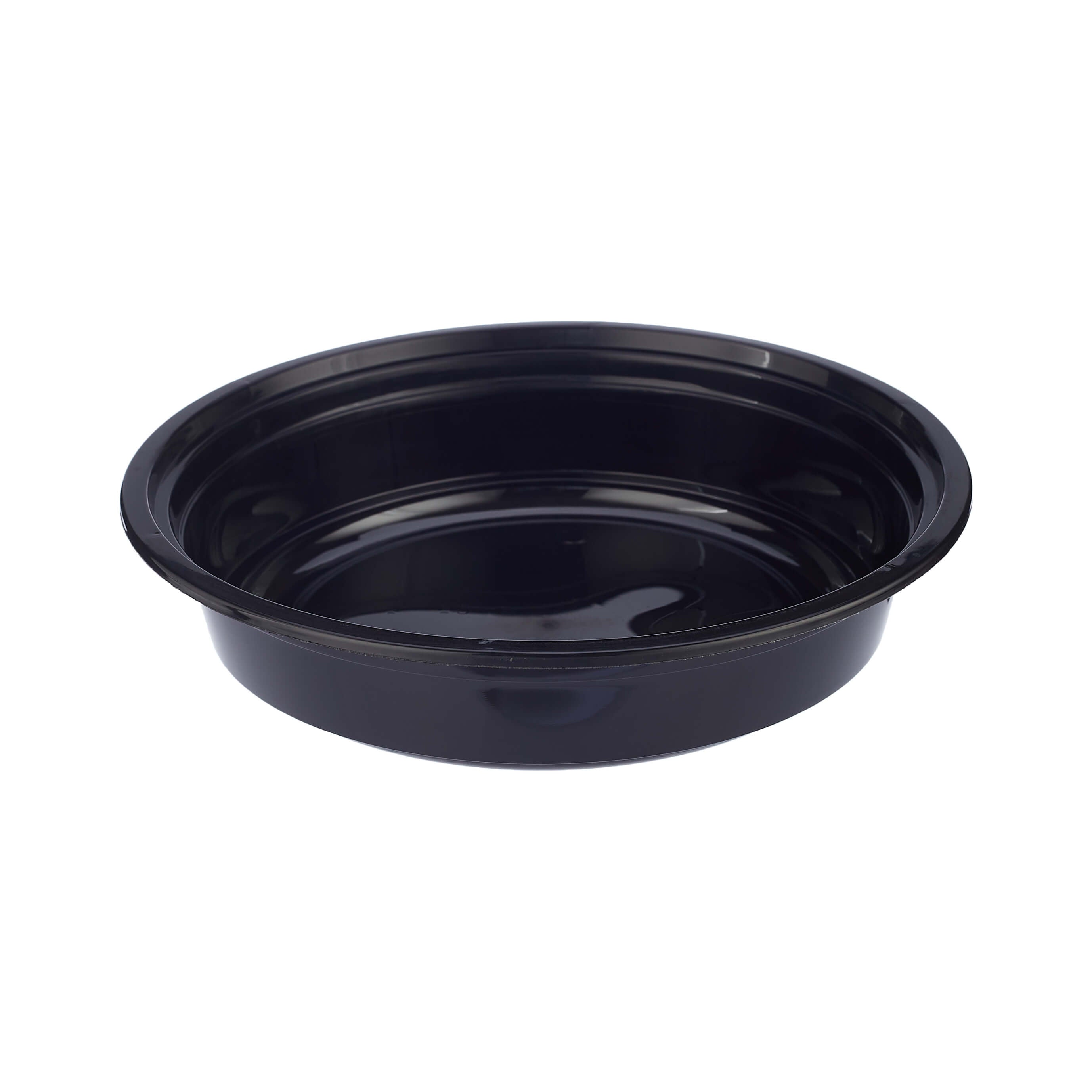 24 oz Black Base Round Container and Lid - Hotpack Global