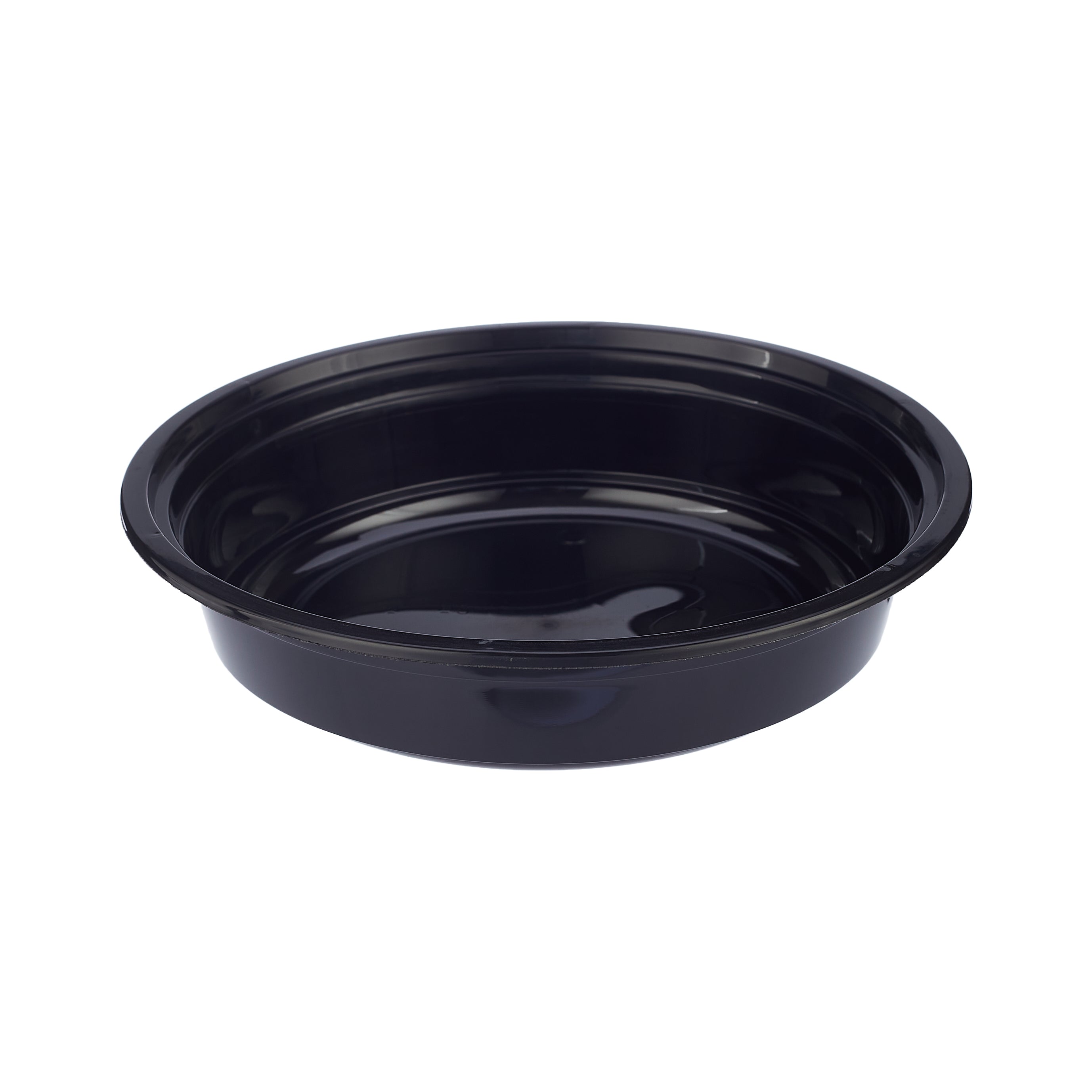 Black Base Round Container With lid 5 Pieces - hotpackwebstore.com