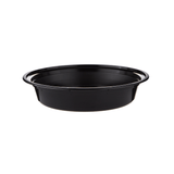 40 oz Black Base Round Container and Lid - Hotpack Global