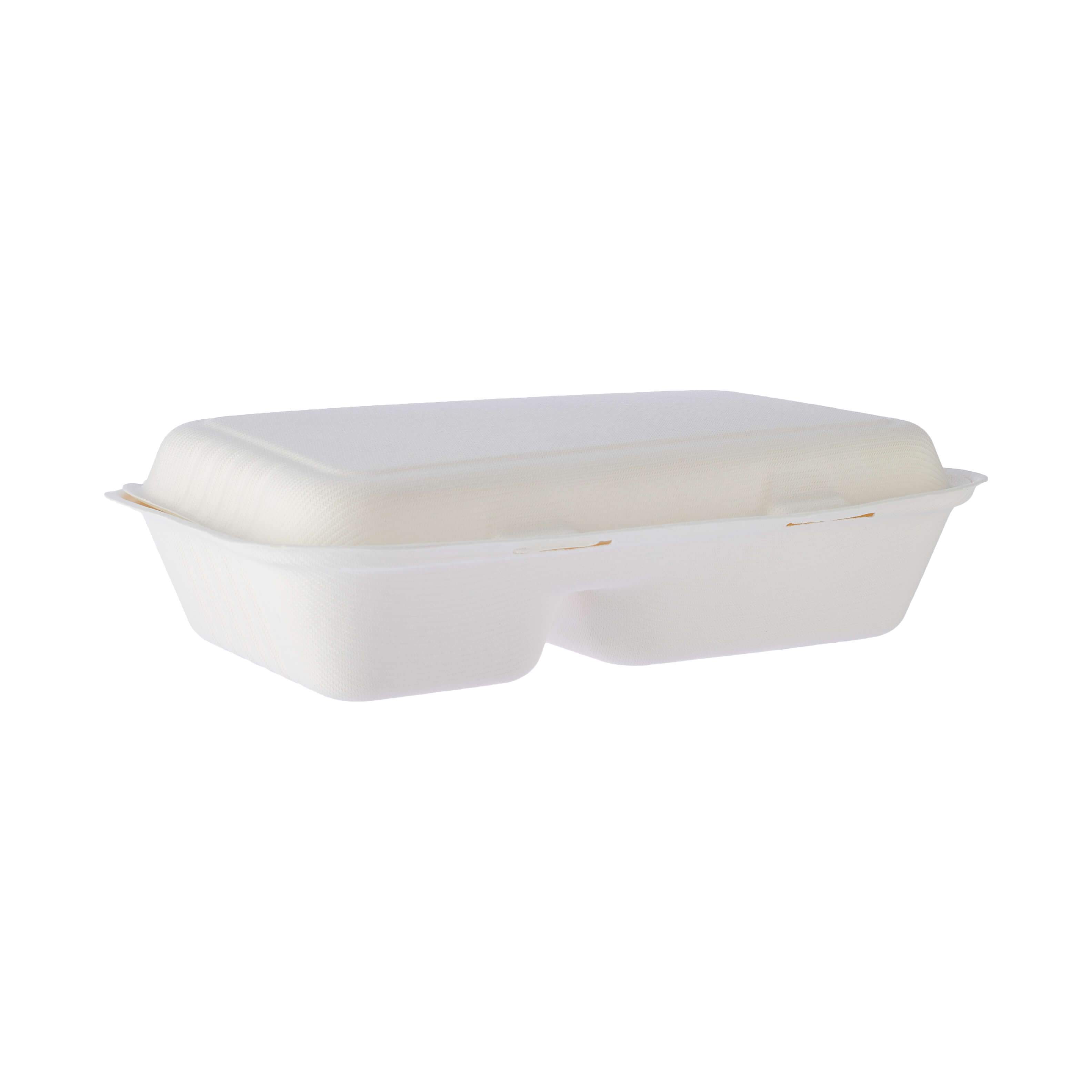 Bio degradable Lunch box in 2 compartment - 500 Pcs - Hotpack Global