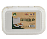 Bio degradable Lunch box in 2 compartment 5 Pieces - hotpackwebstore.com