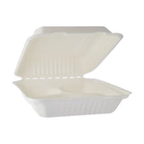 Bio degradable Lunch box in 3 compartment 5 Pieces - hotpackwebstore.com