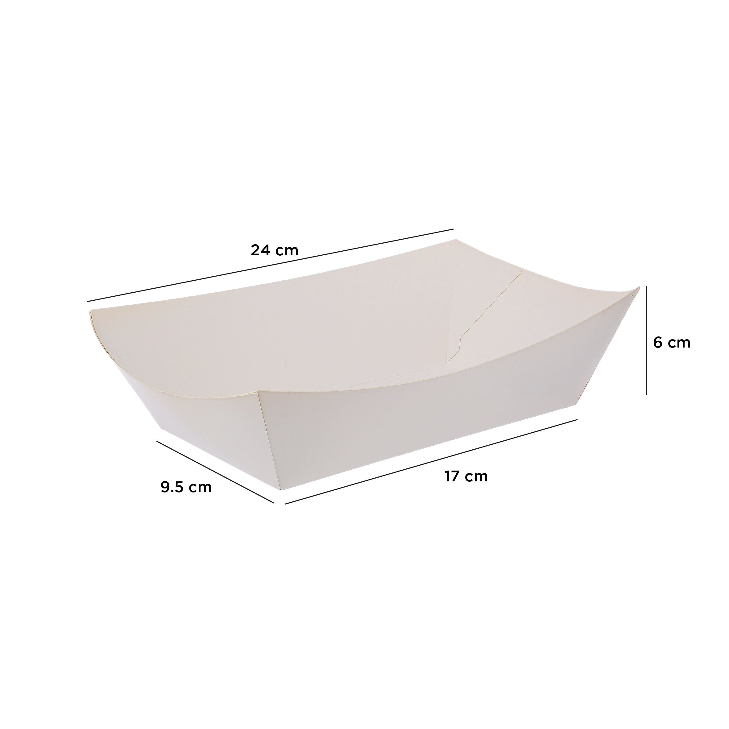 White Paper Boat Tray - hotpackwebstore.com