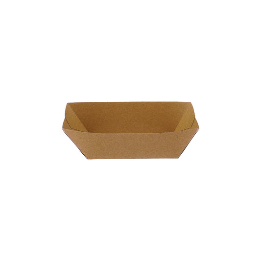 Small paper boat kraft tray  - Hotpack global