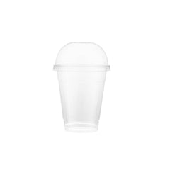 12 Oz PET Clear Juice Cup 91 Diameter and Dome Lid with Hole (500 Pieces) 26th Anniversary Combo - Hotpack Global