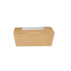 Kraft box with wider window 13x13 cm 250 Pieces - Hotpack Global