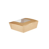 Kraft box with wider window 13x13 cm 250 Pieces - Hotpack Global