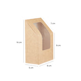 250 Pieces Kraft Half Wrap Box with Window - Hotpack Global