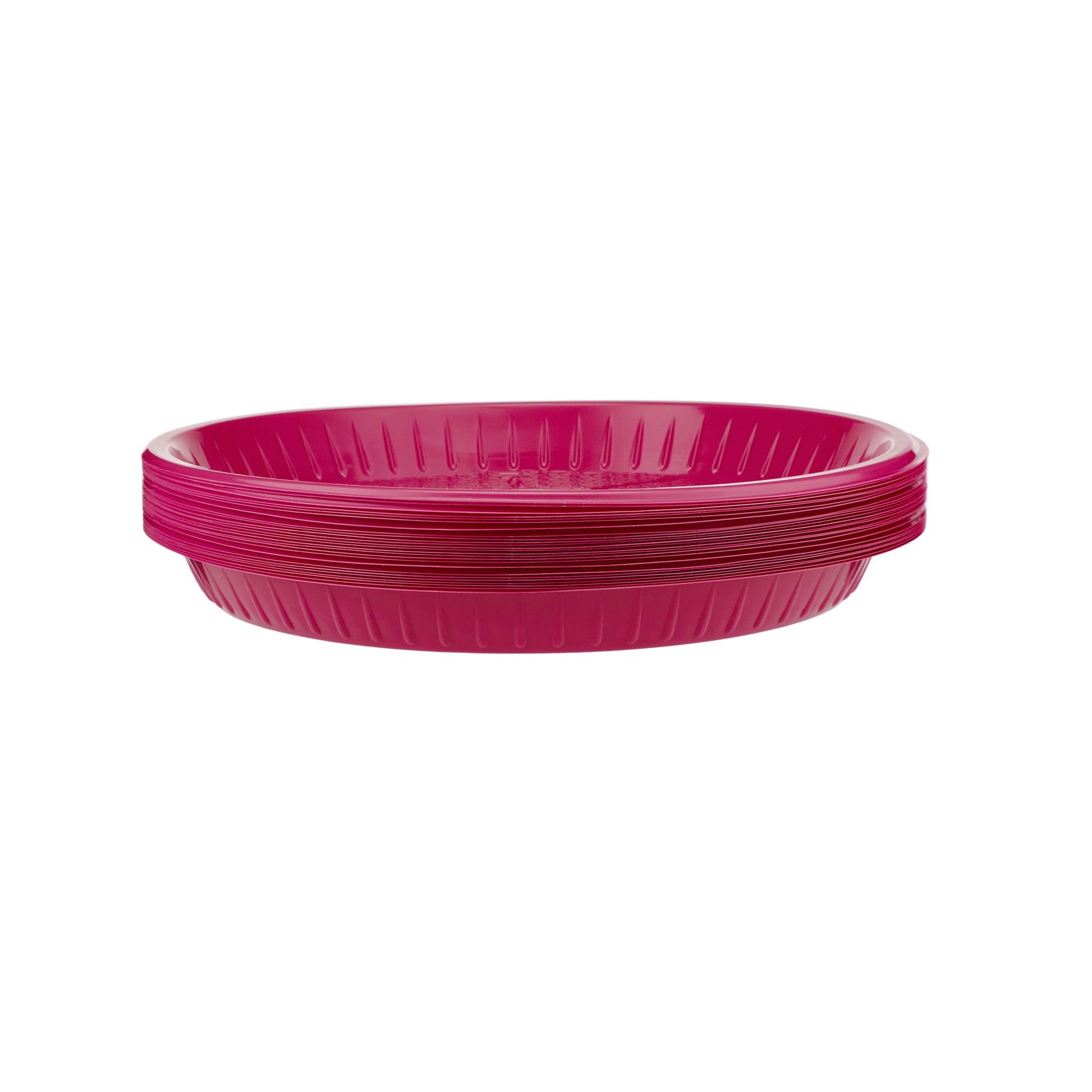Pink Colored Round Plastic Plate - Hotpack Global