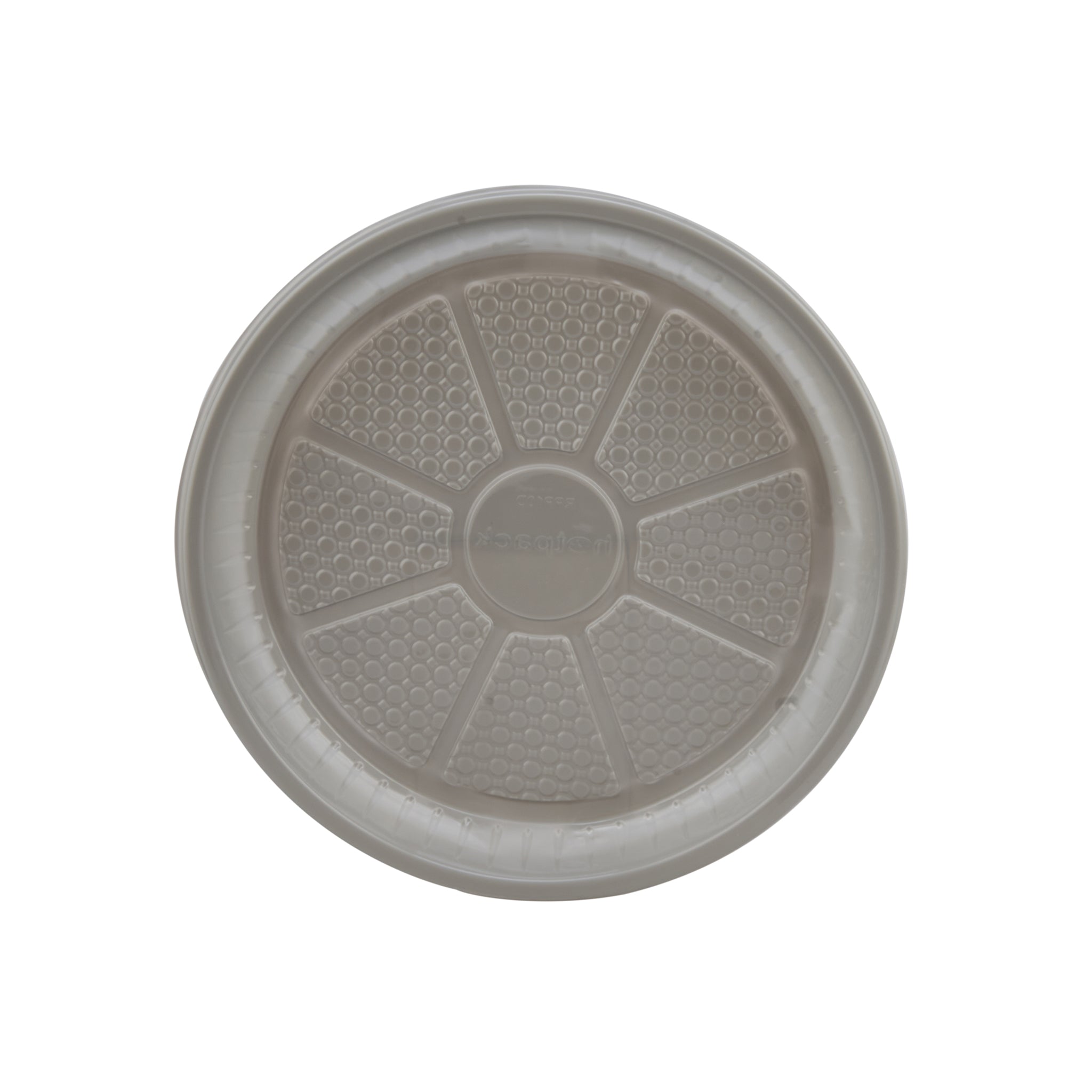 Grey Colored Round Plastic Plate - Hotpack Global