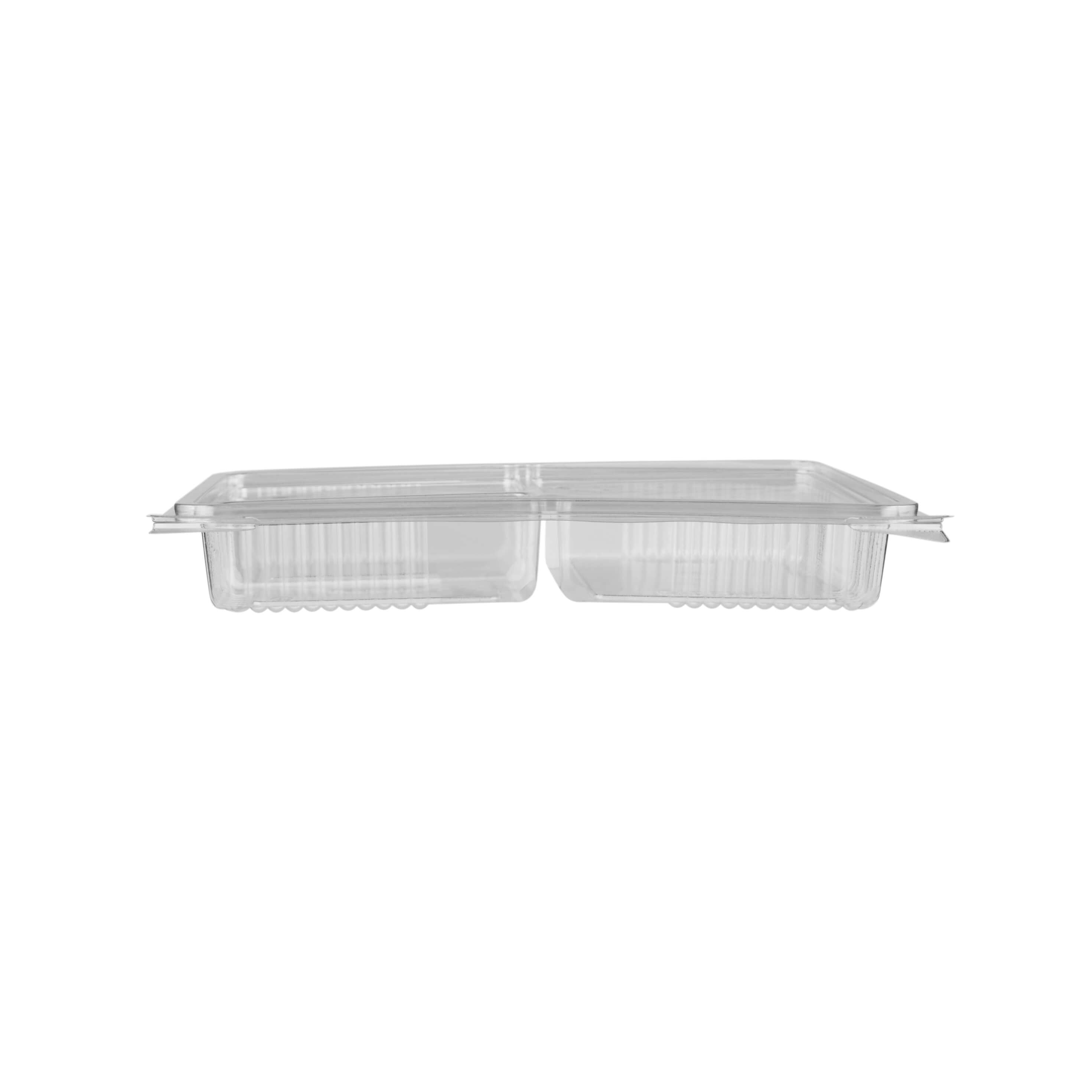 3- compartment Clamshell PET container - hotpackwebstore.com