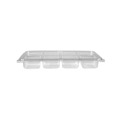 8 - compartment Clamshell PET container - hotpackwebstore.com