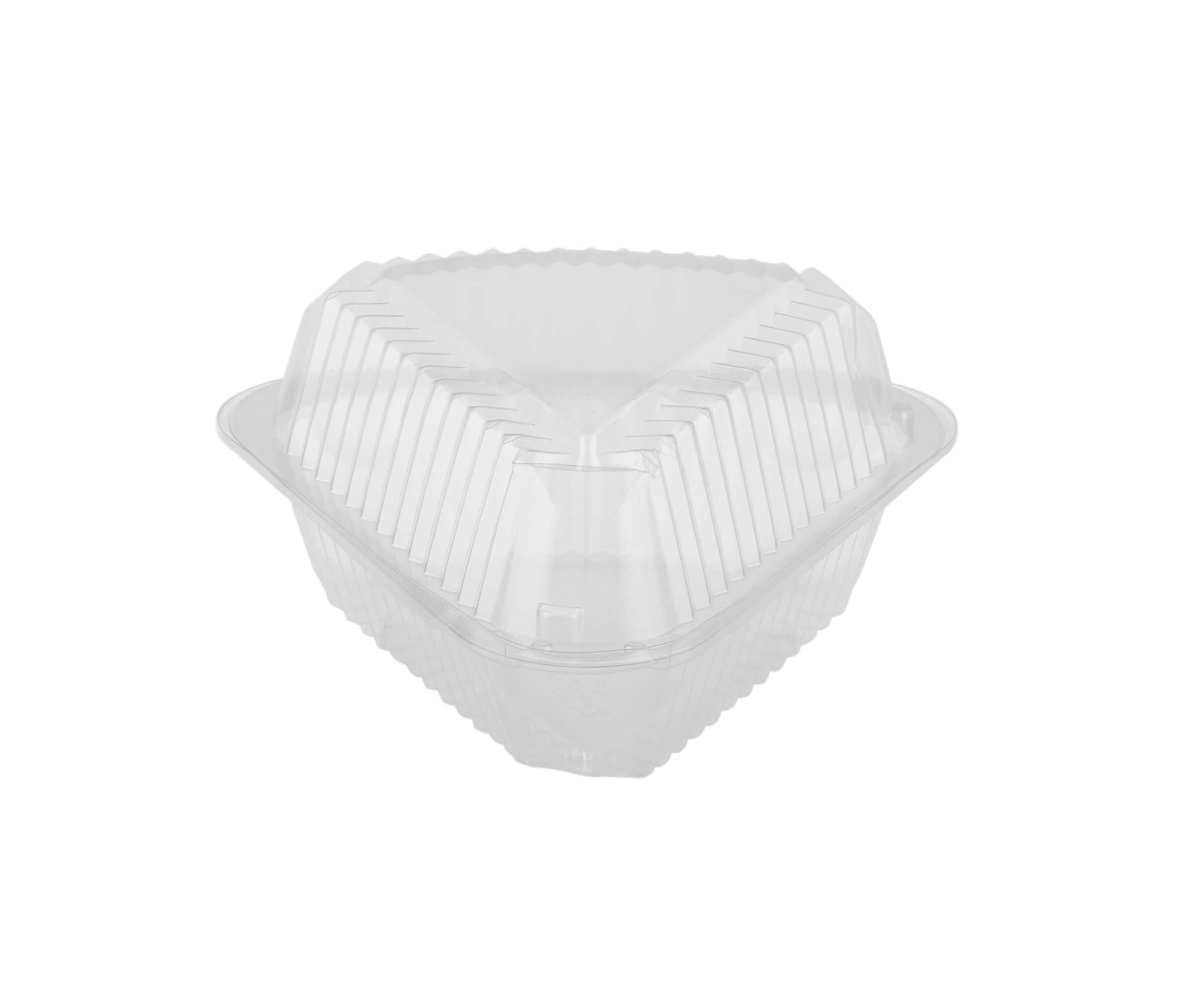 Hinged Triangle Clear Cake slice container - Hotpack Global