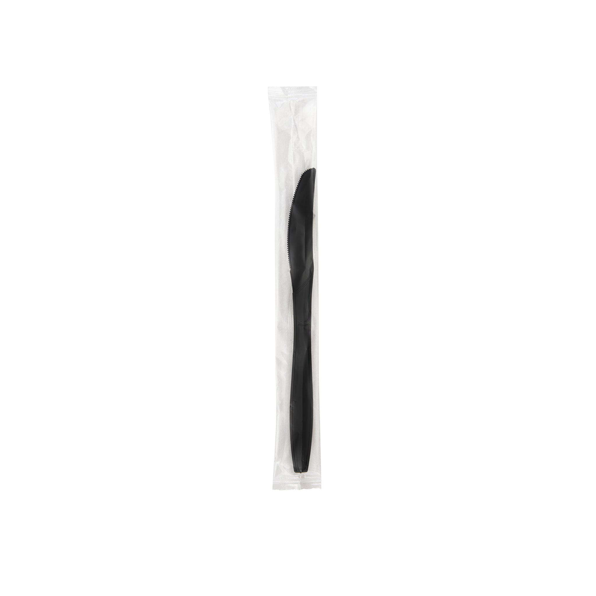 Heavy Duty Knife Black Plastic Individually Wrap 500 Pieces - Hotpack Global