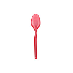 24 Pieces 17cm Red Plastic Desert Spoons - Hotpack Global