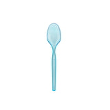 24 Pieces 17cm Blue Plastic Desert Spoons - Hotpack Global