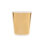 8 Oz Gold Paper Cups Double Wall - Hotpack Global