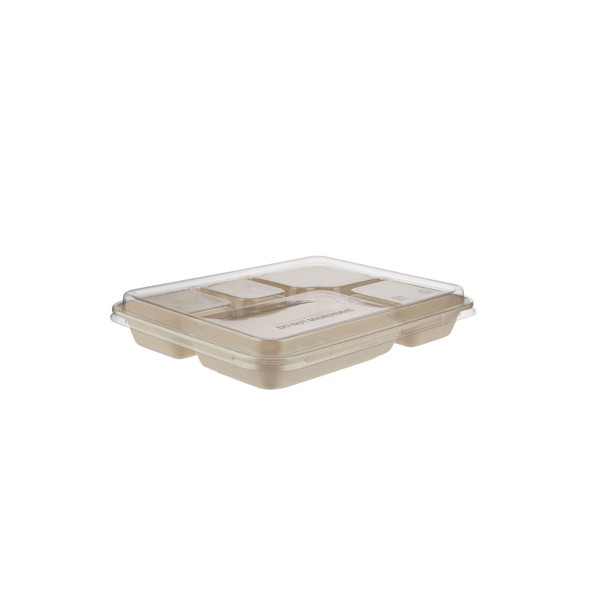 Eco-Friendly 5 Compartment Deep Tray - 200 Pieces - Hotpack Global