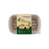 5 Piece Bio-Degradable 2 Compartment Rectangle Container 750 ml - Hotpack Global