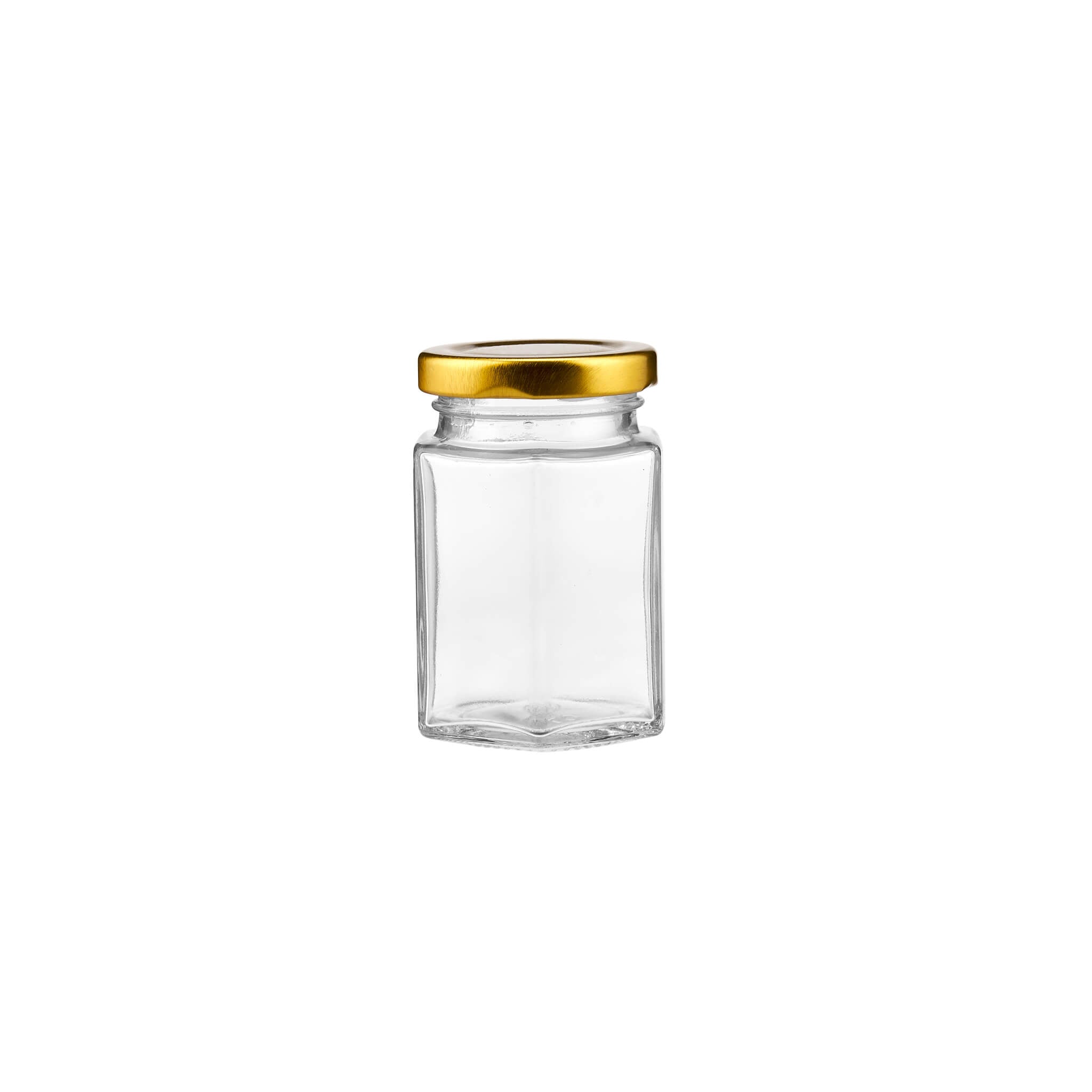 Hexagonal Glass Jar 100ml for honey,jam and condiments - hotpackwebstore.com
