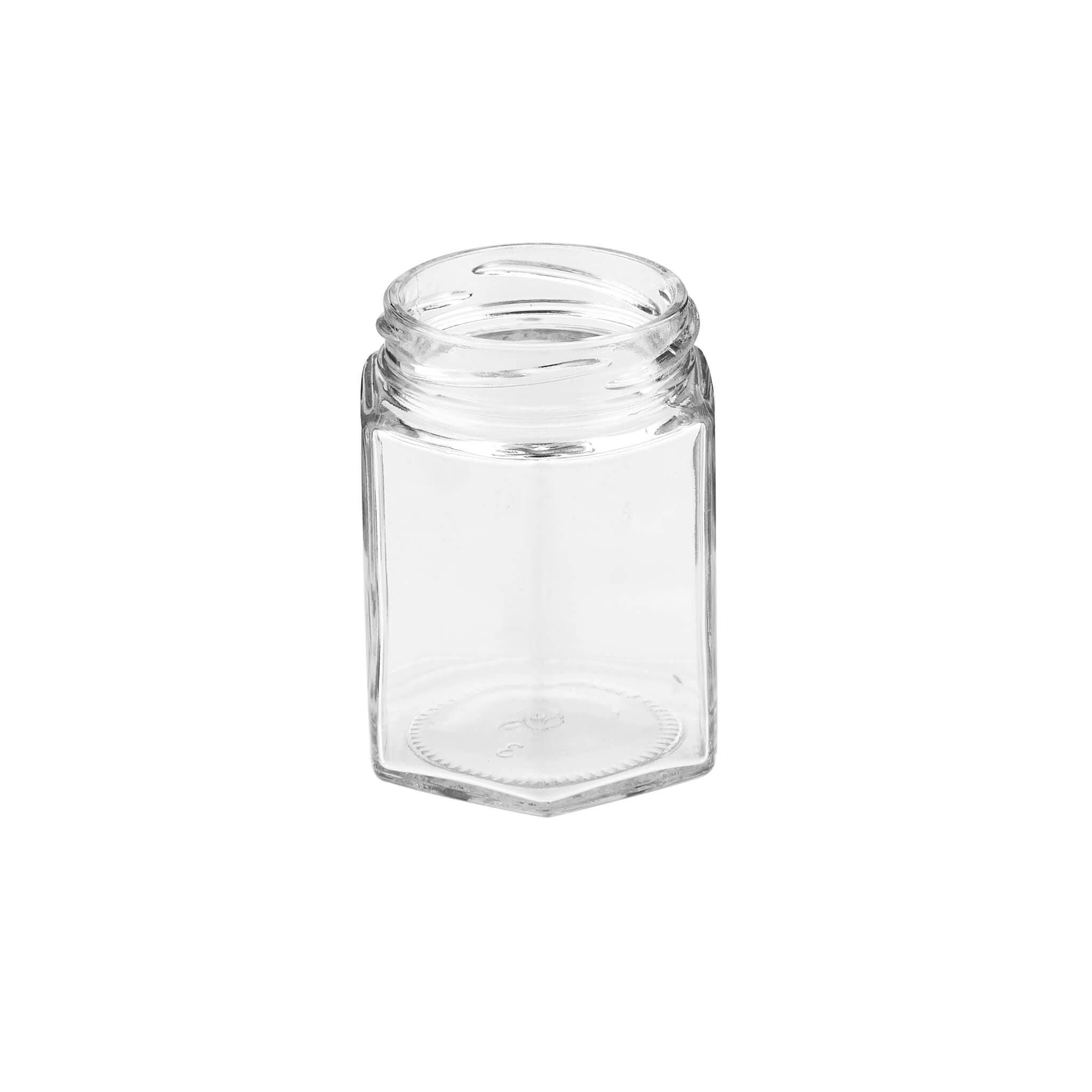 Hexagonal Glass Jar - hotpackwebstore.com