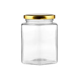 Hexagonal Glass Jar 500ml- Hotpack Global