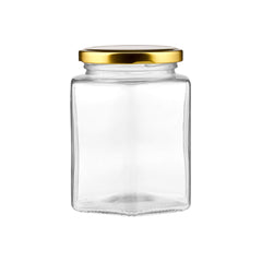 Hexagonal Glass Jar 500ml- Hotpack Global