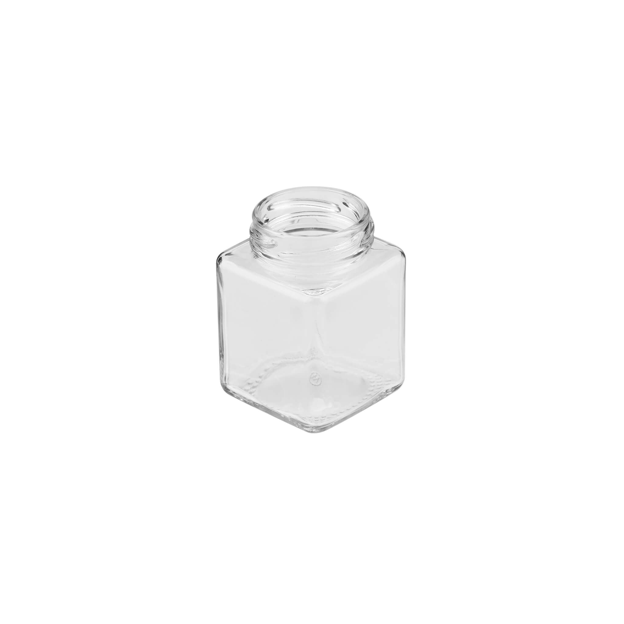 Square Glass Jar 100ml with Black Lids - Hotpack Global