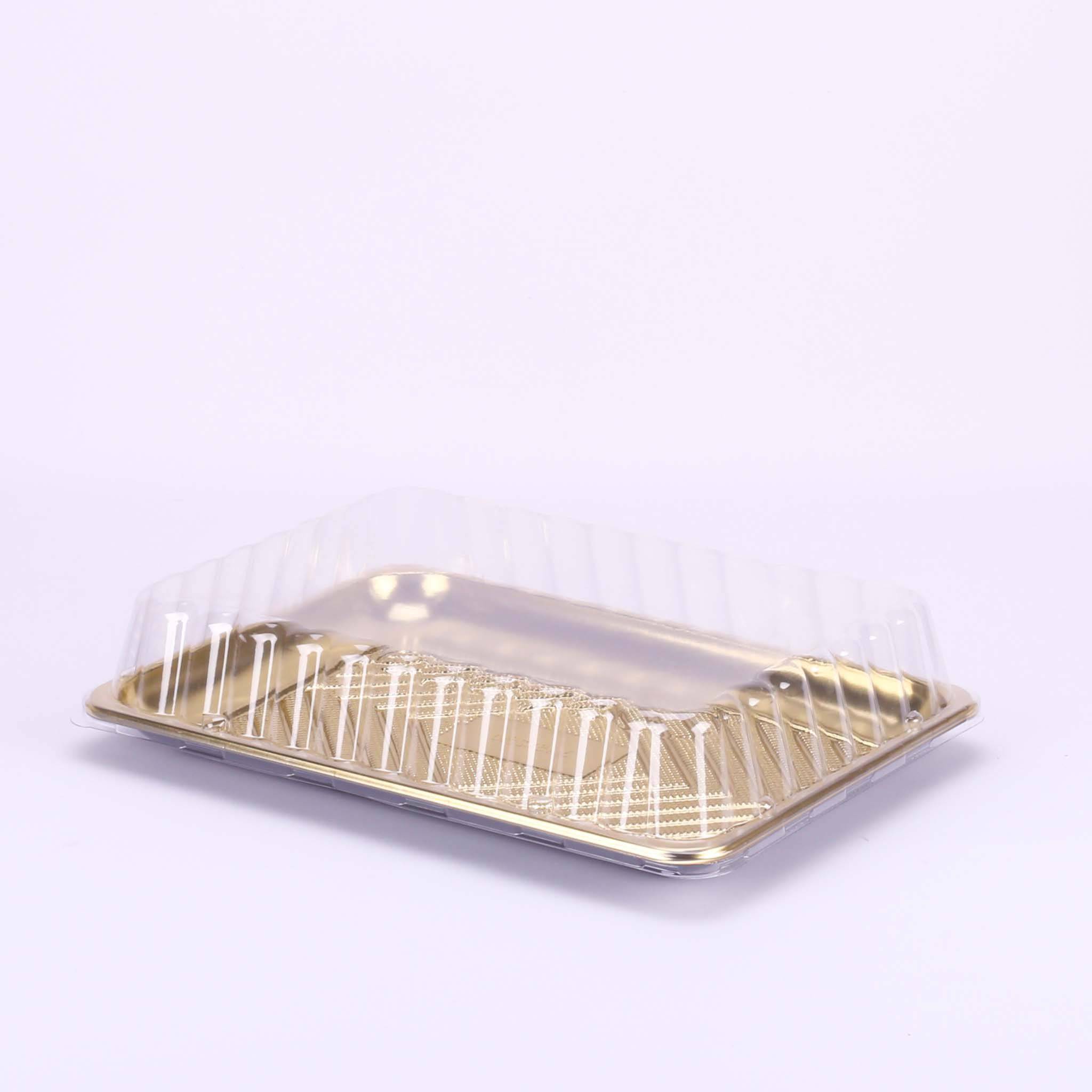 Gold Base Rectangle Cake Container With Lid - Hotpack Global