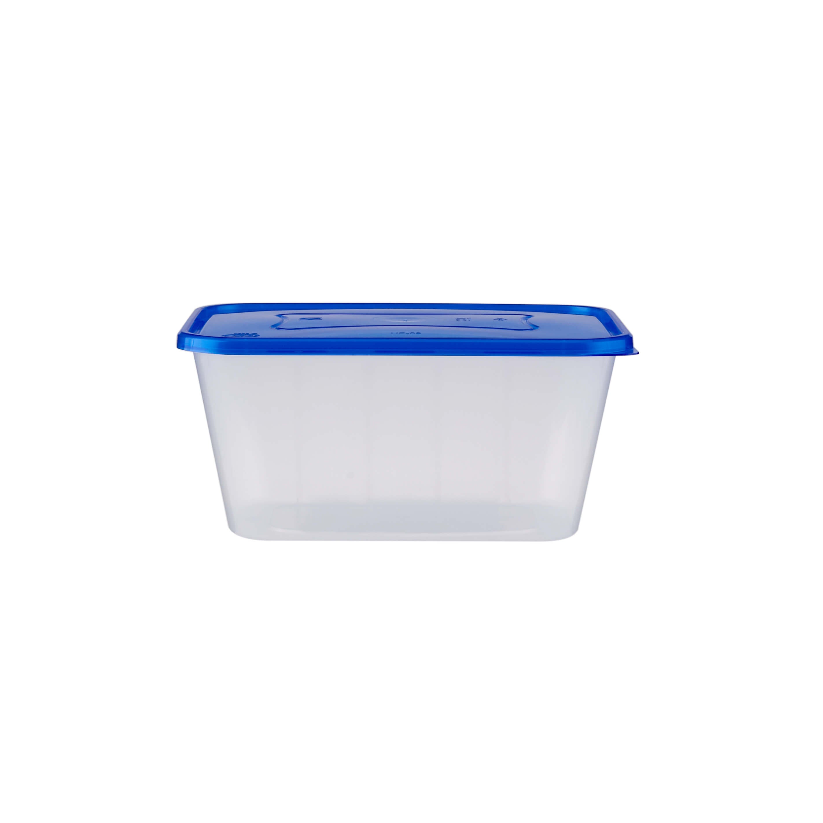 Clear Rectangular Heavy Duty Microwave Container with Color Lids
