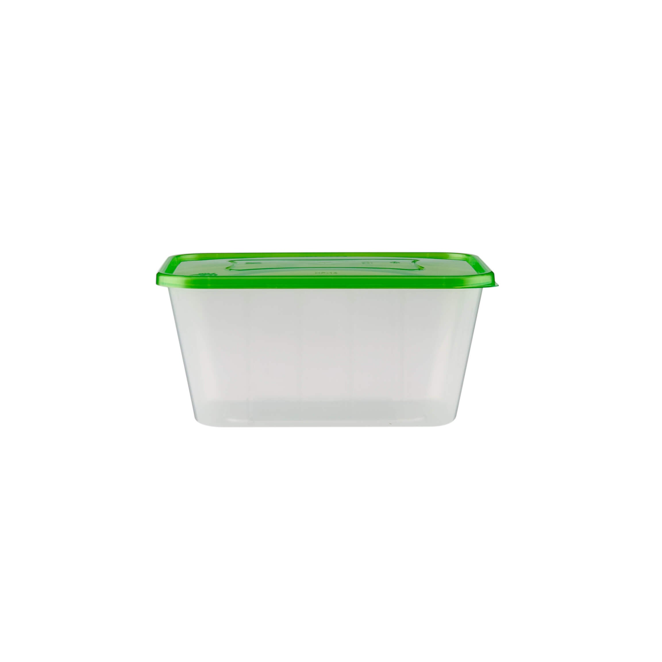 Clear Rectangular Heavy Duty Microwave Container with Color Lids