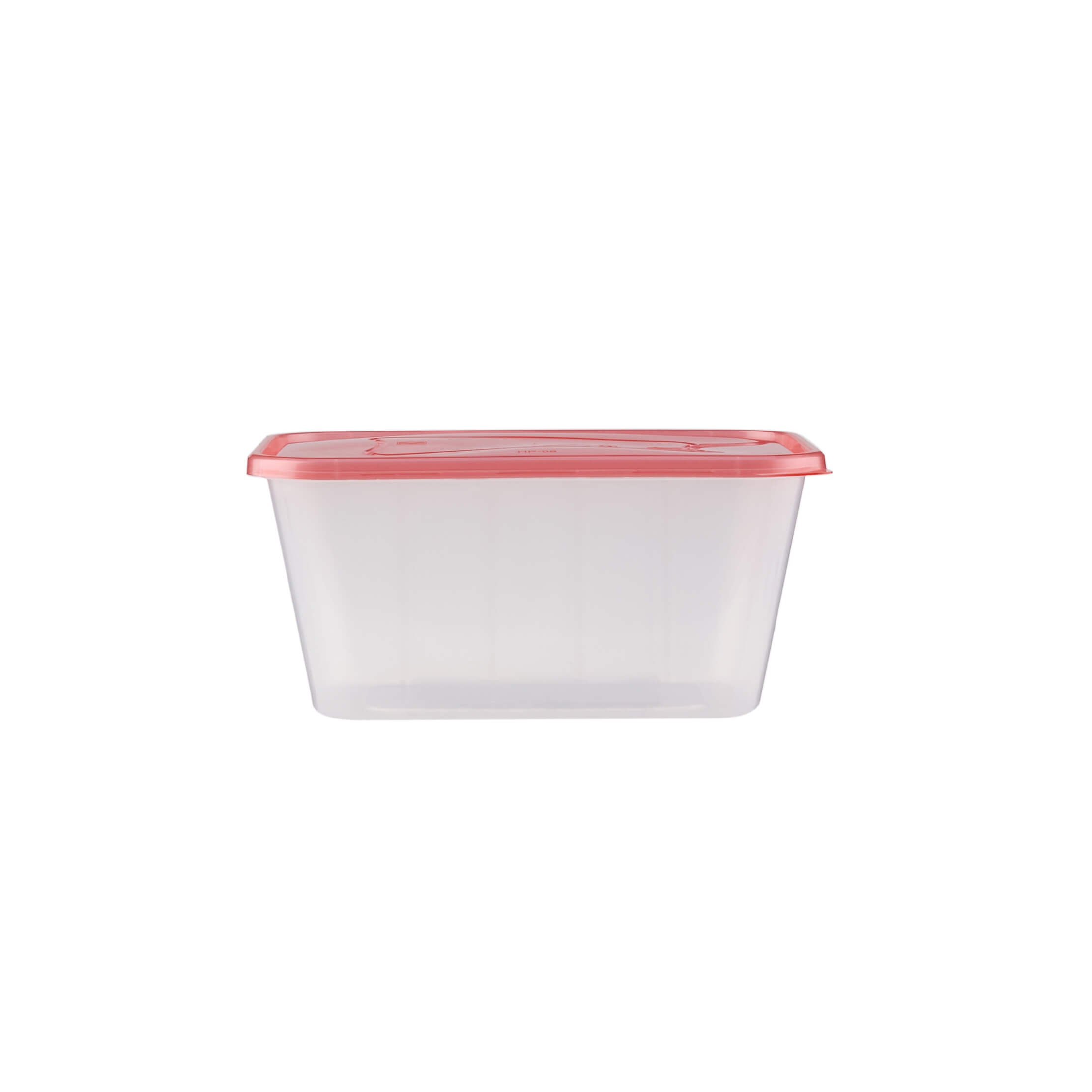 Clear Rectangular Heavy Duty Microwave Container with Color Lids