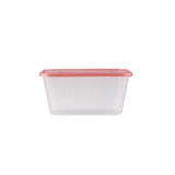 Clear Rectangular Microwave Container with Color Lids