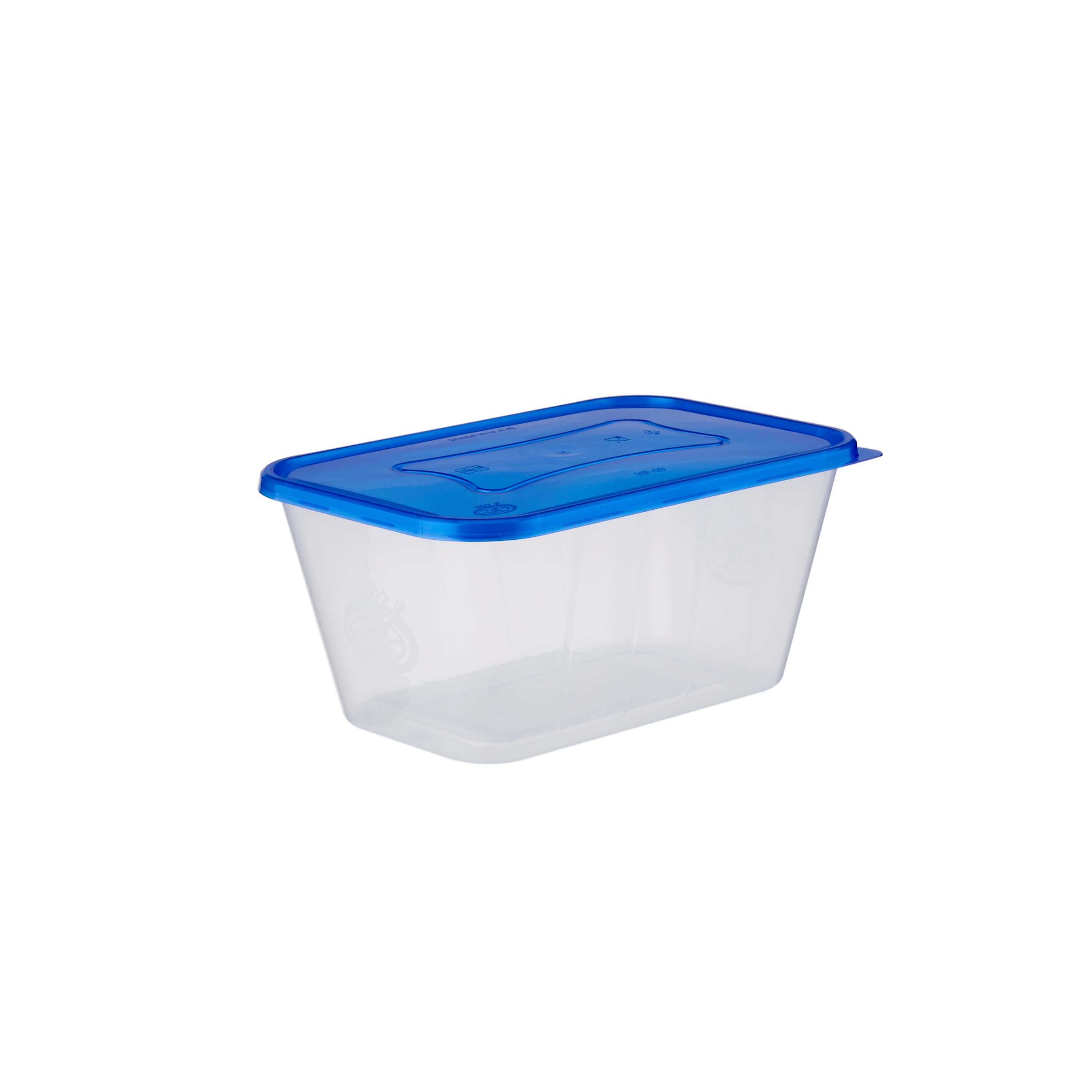 Clear Rectangular Heavy Duty Microwave Container with Color Lids