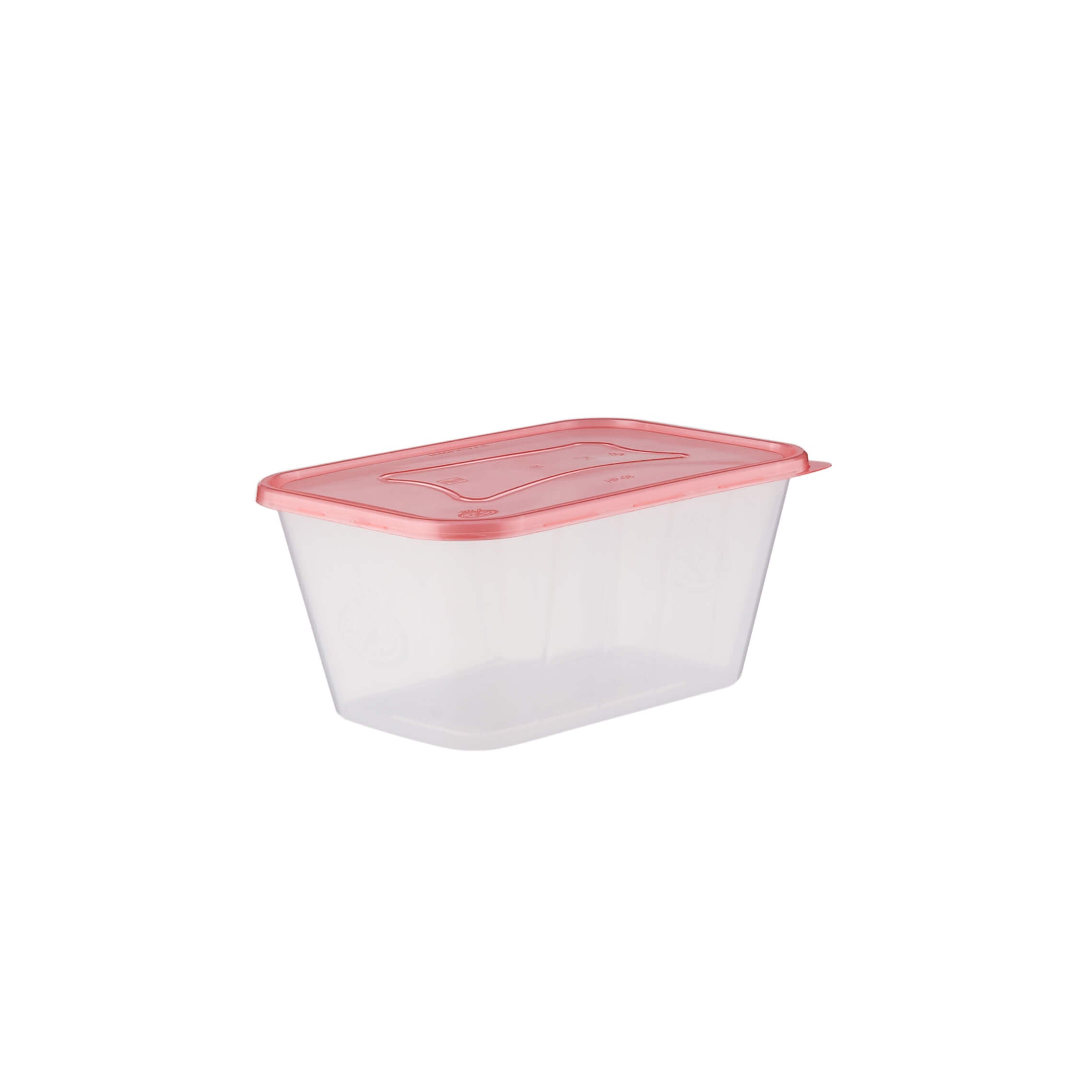 Clear Rectangular Heavy Duty Microwave Container with Color Lids