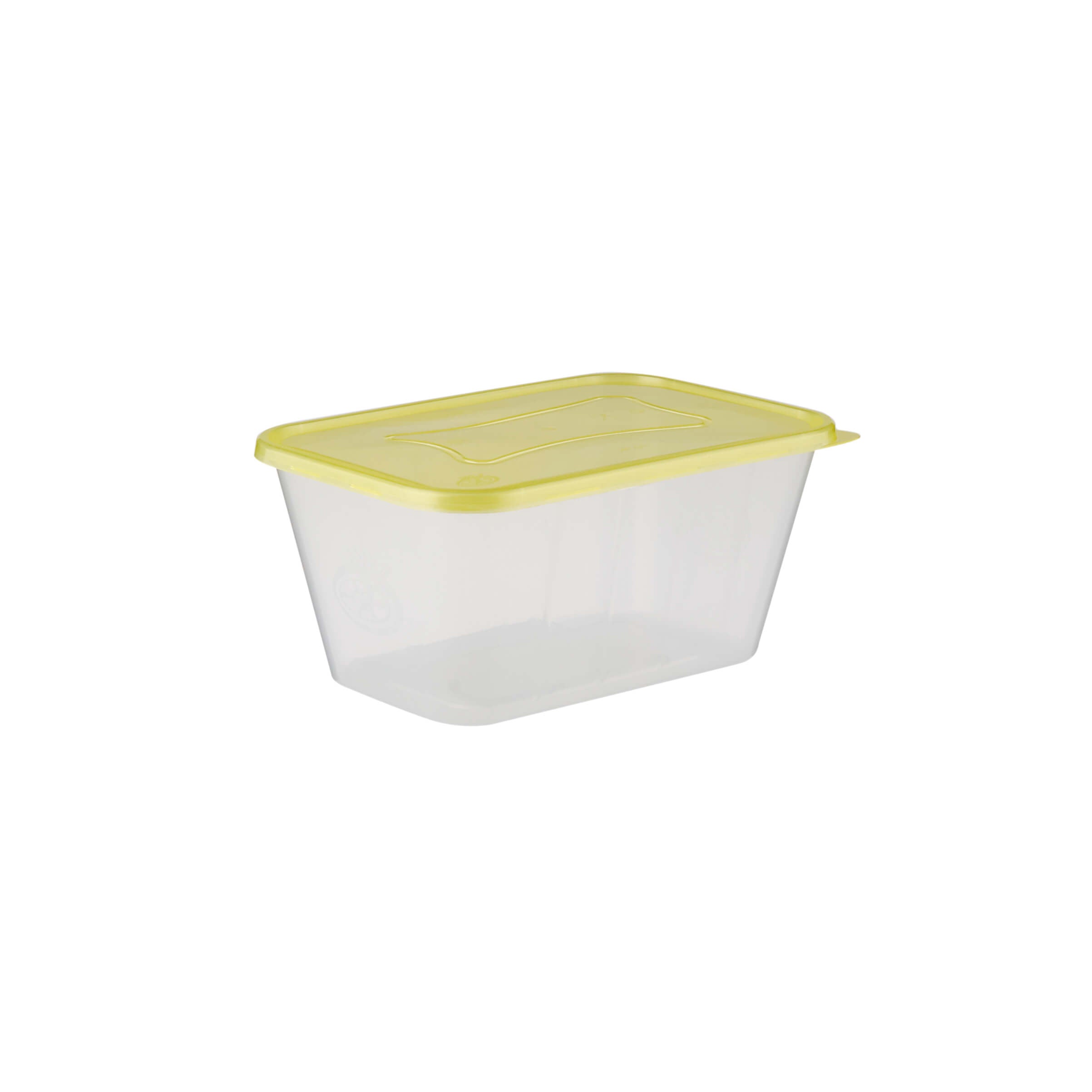 Clear Rectangular Heavy Duty Microwave Container with Color Lids