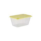 Clear Rectangular Microwave Container with Color Lids