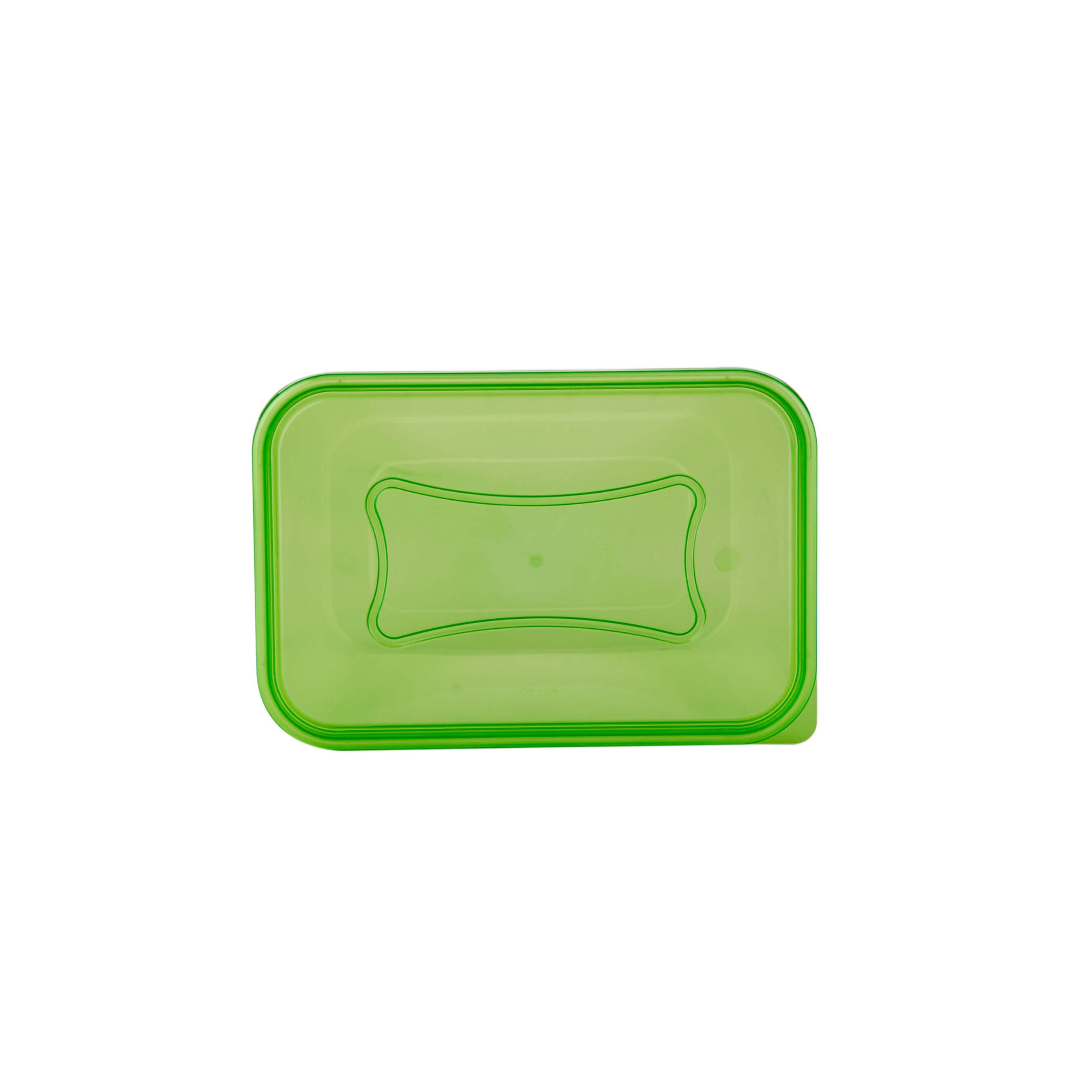 Clear Rectangular Heavy Duty Microwave Container with Color Lids